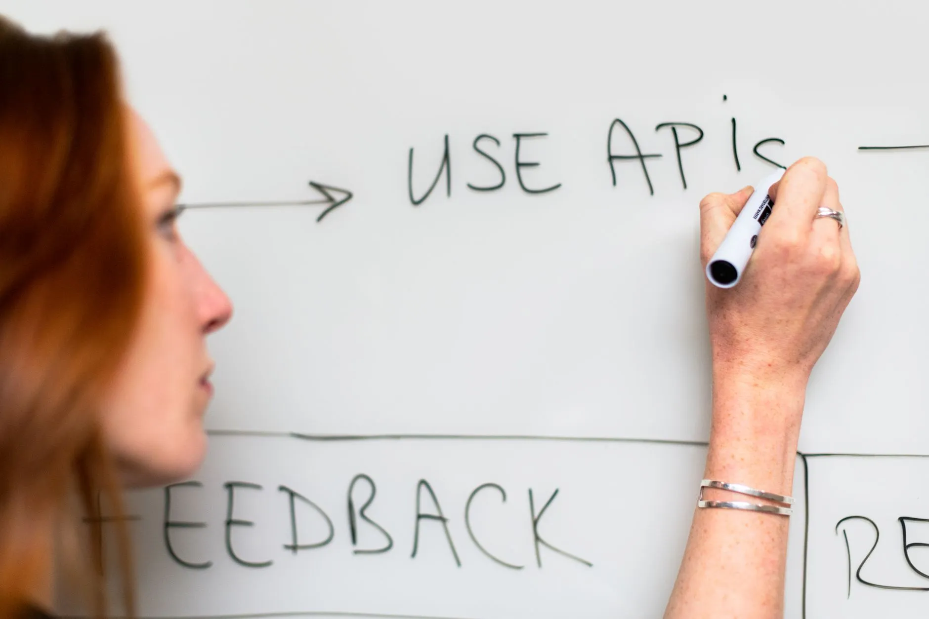 Engineers planning a software architecture redesign on a whiteboard — Avaib