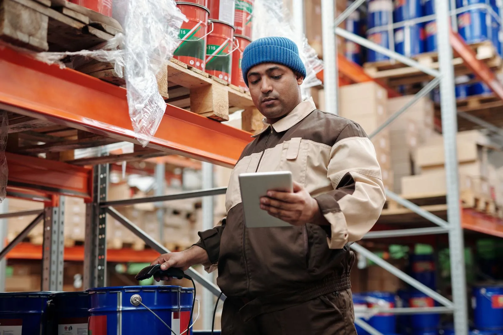 A logistics warehouse and freight operation