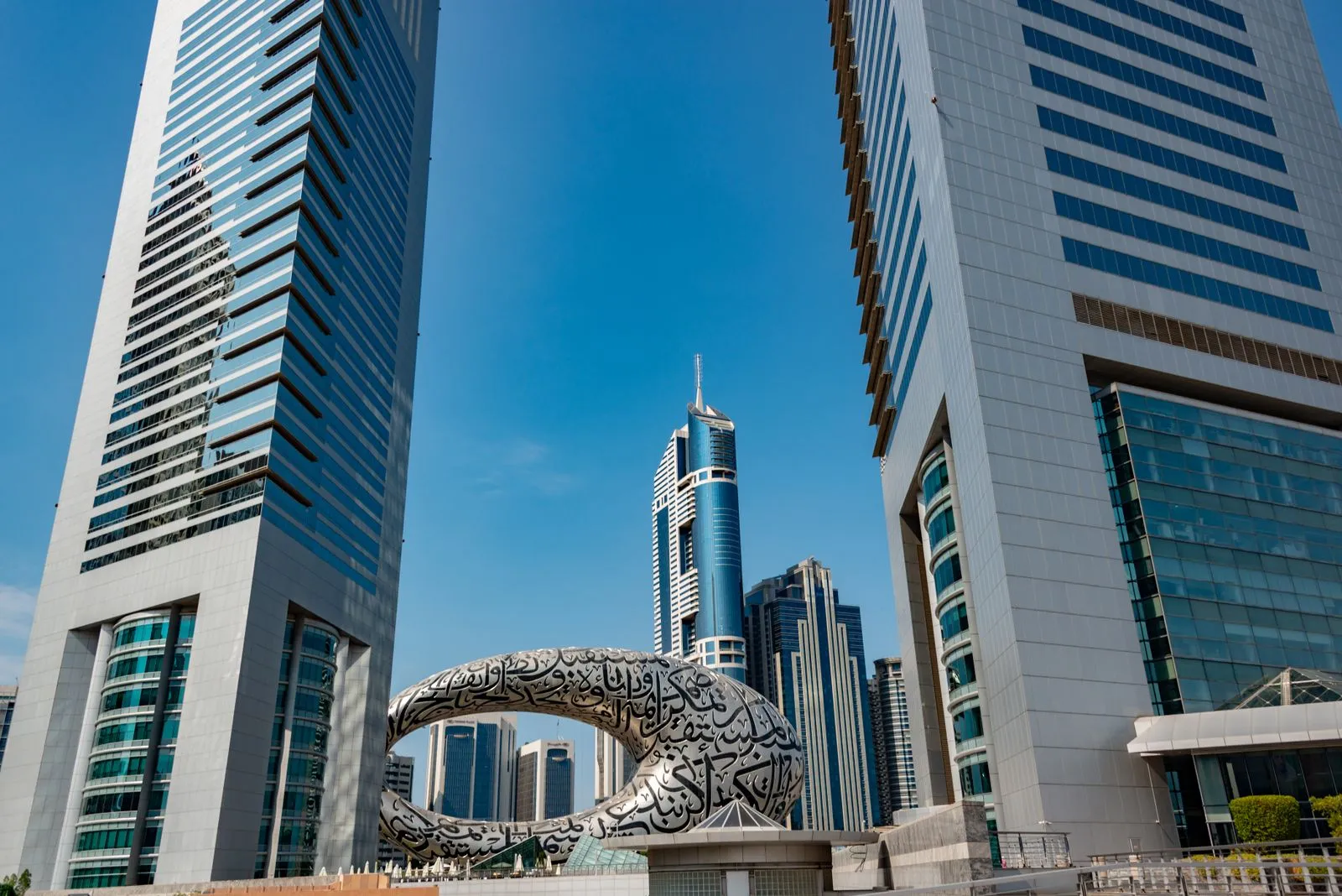 A Middle East skyline representing software development in the GCC
