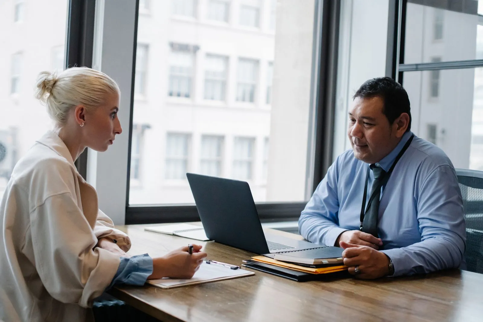 Recruiters and staffing consultants working in an office
