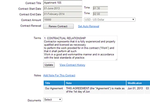 Contract Management System — Avaib portfolio project