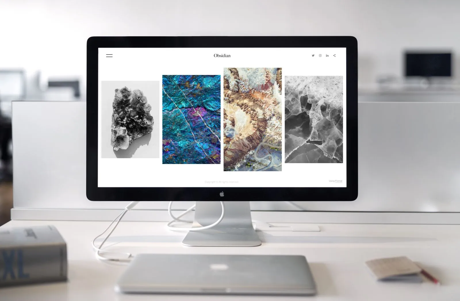 A website being designed and built on a laptop
