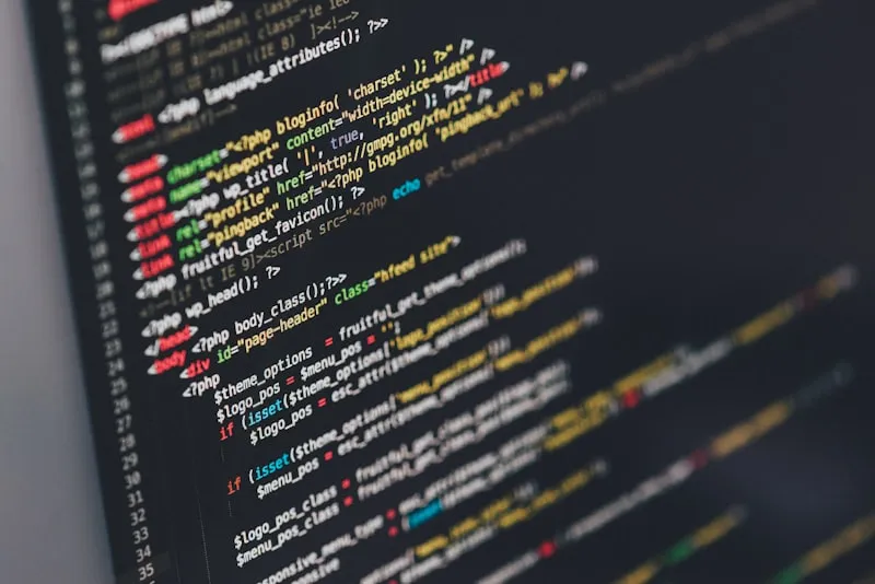 A developer writing custom software code on screen