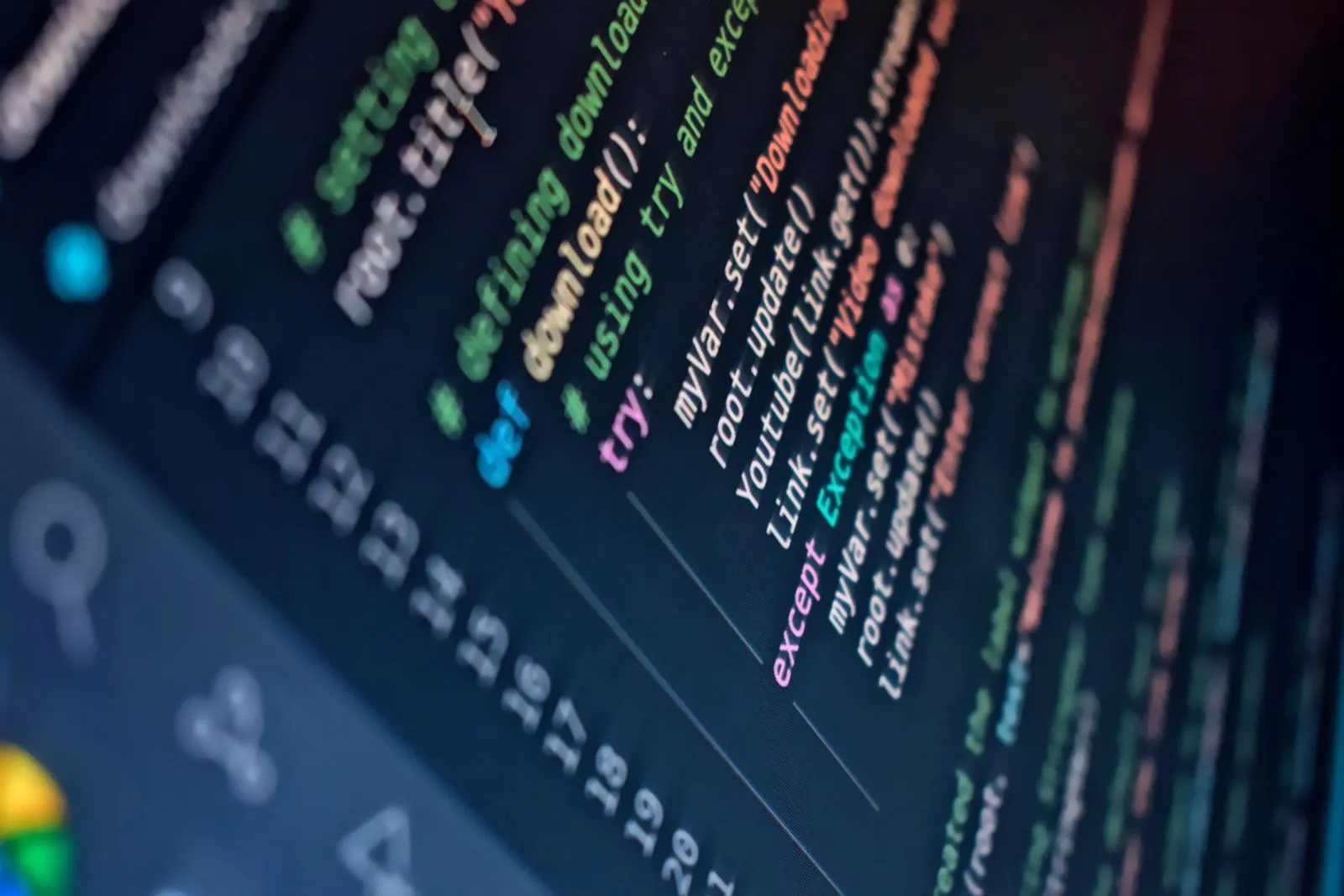 An engineer writing Python code for a data-heavy application